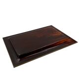 Hollywood regency brass and tortoiseshell lucite tray, Italy 1970s