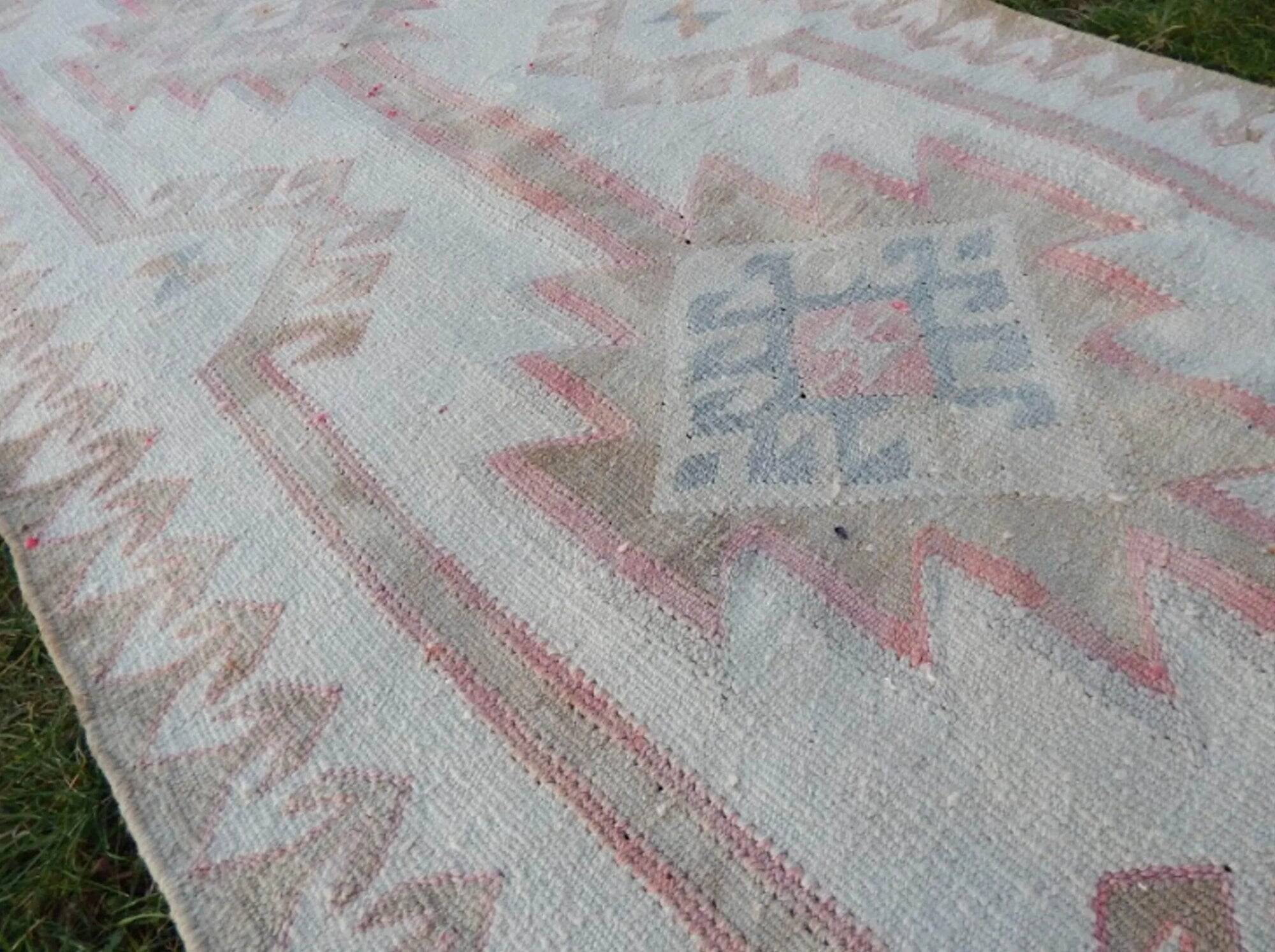 Vintage Turkish hallway rug 100x391 cm