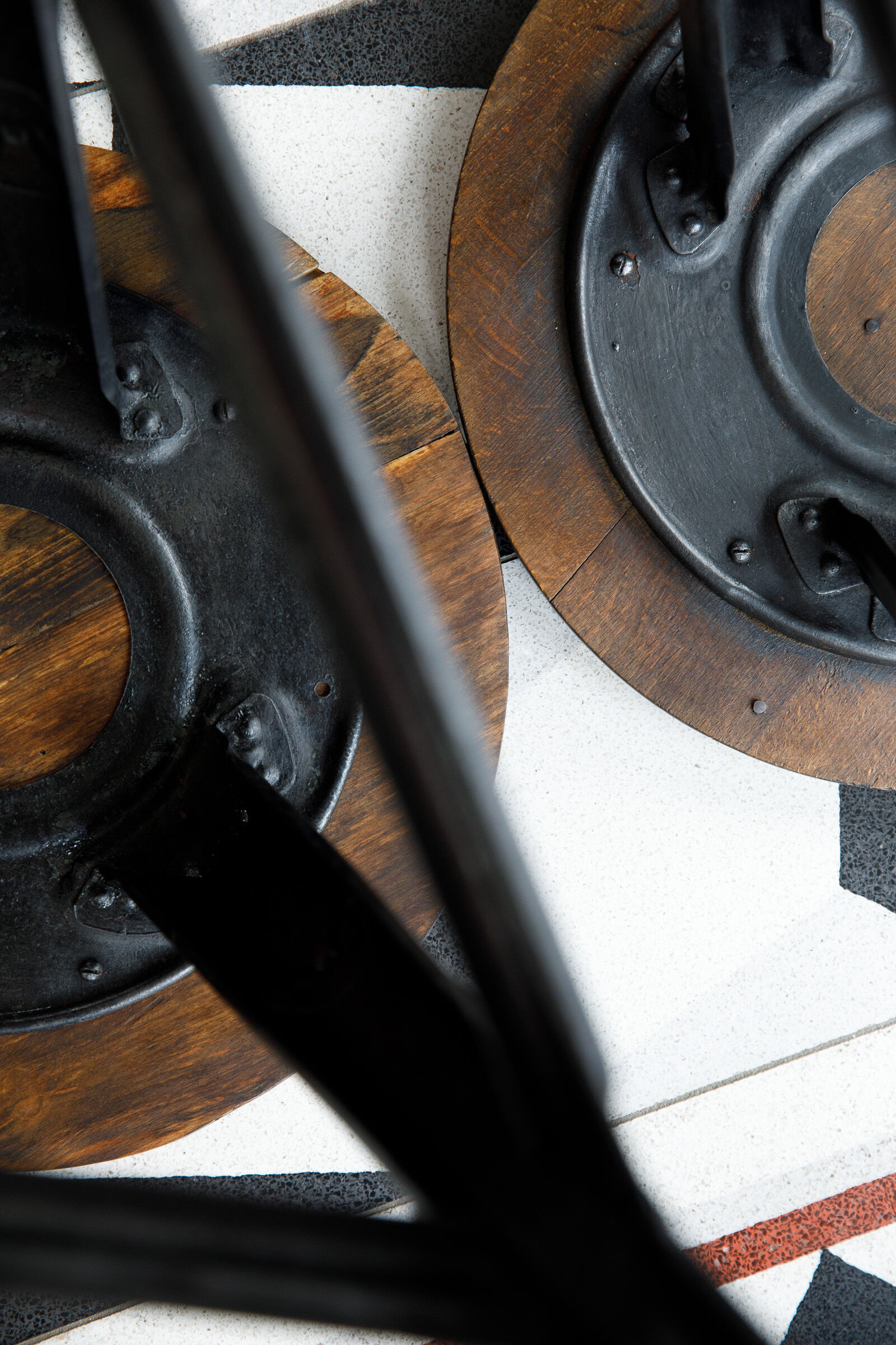 A pair of stool bauhaus