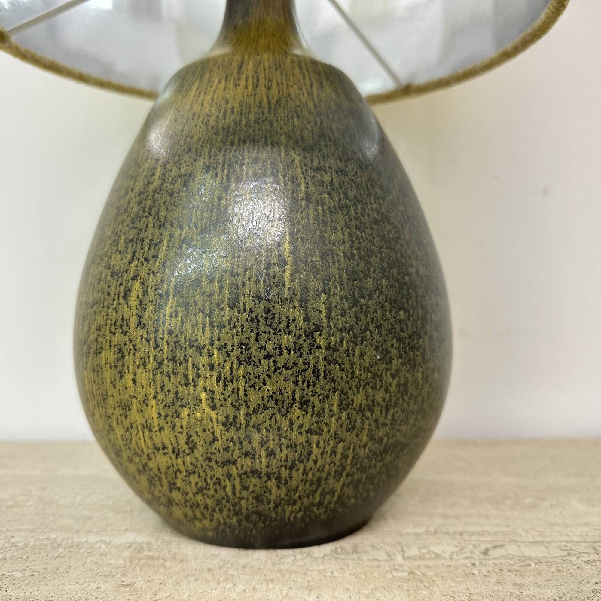 Vintage ceramic table lamp , 1970s German