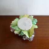 Flower candle holder in faience Old Capodimonte