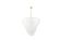 Translucent white Murano glass chandelier. Italy, contemporary work.