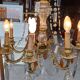 19th Bronze and Crystal Chandelier