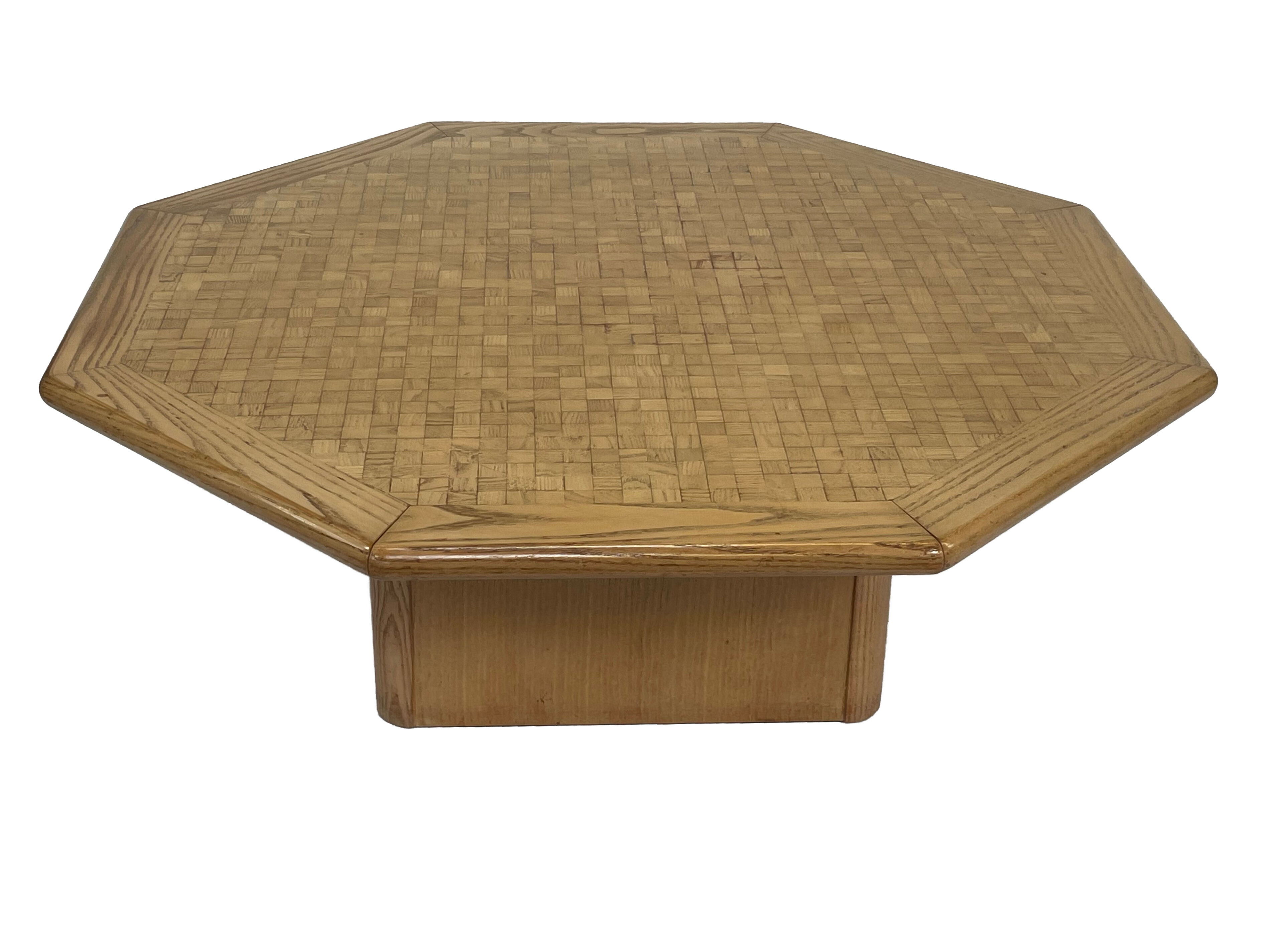 Vintage coffee table 1980s wood minimalist design