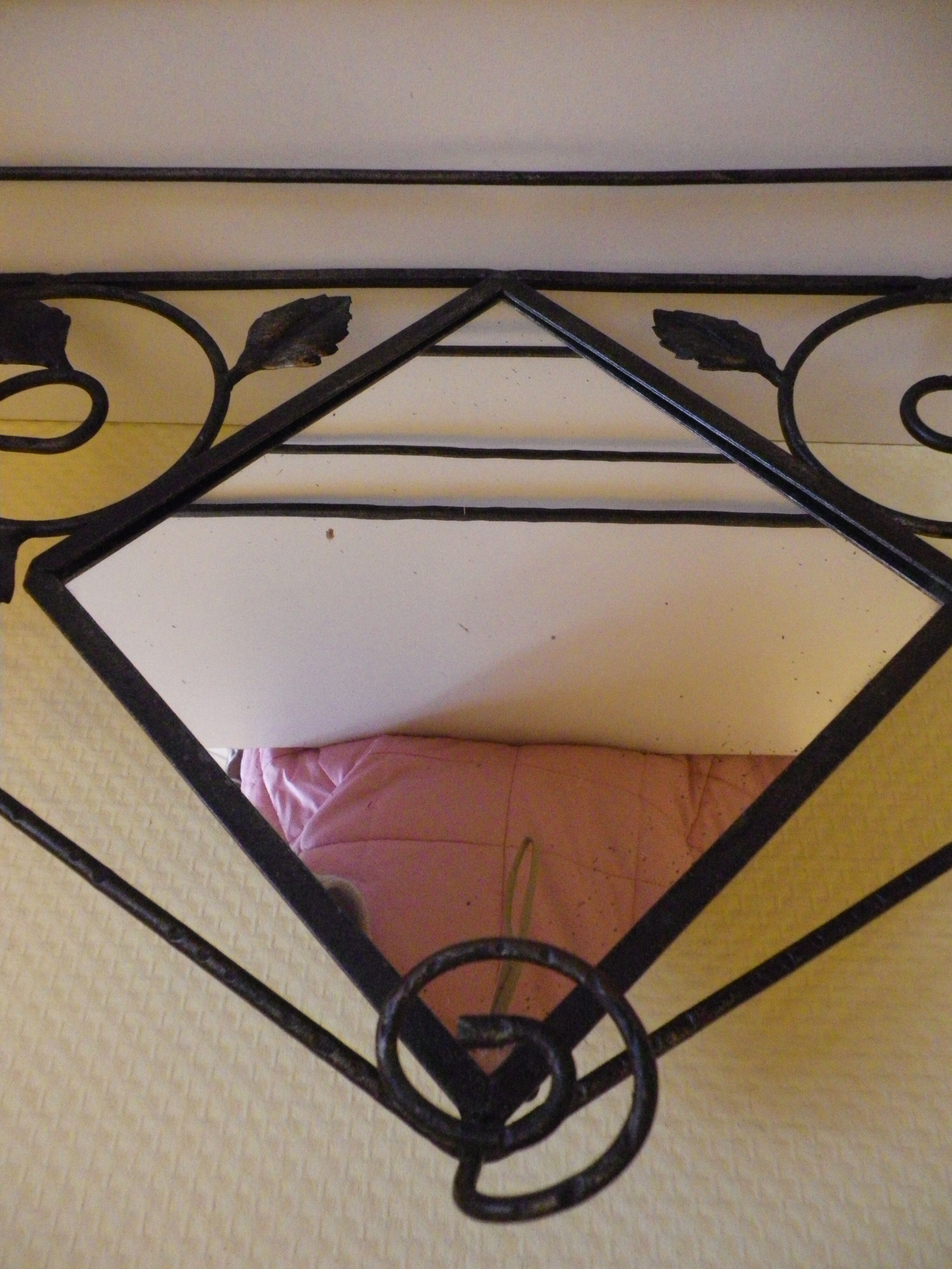 Wall coat door with mirror and storage shelf - 1960