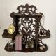 antique Napoleon III wall shelf in openwork wood