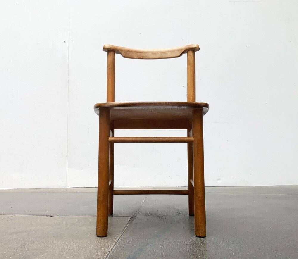 Mid-century wooden chair set of 2, 1960s