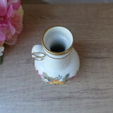 Petit vase en céramique ker vitrex motif floral vintage