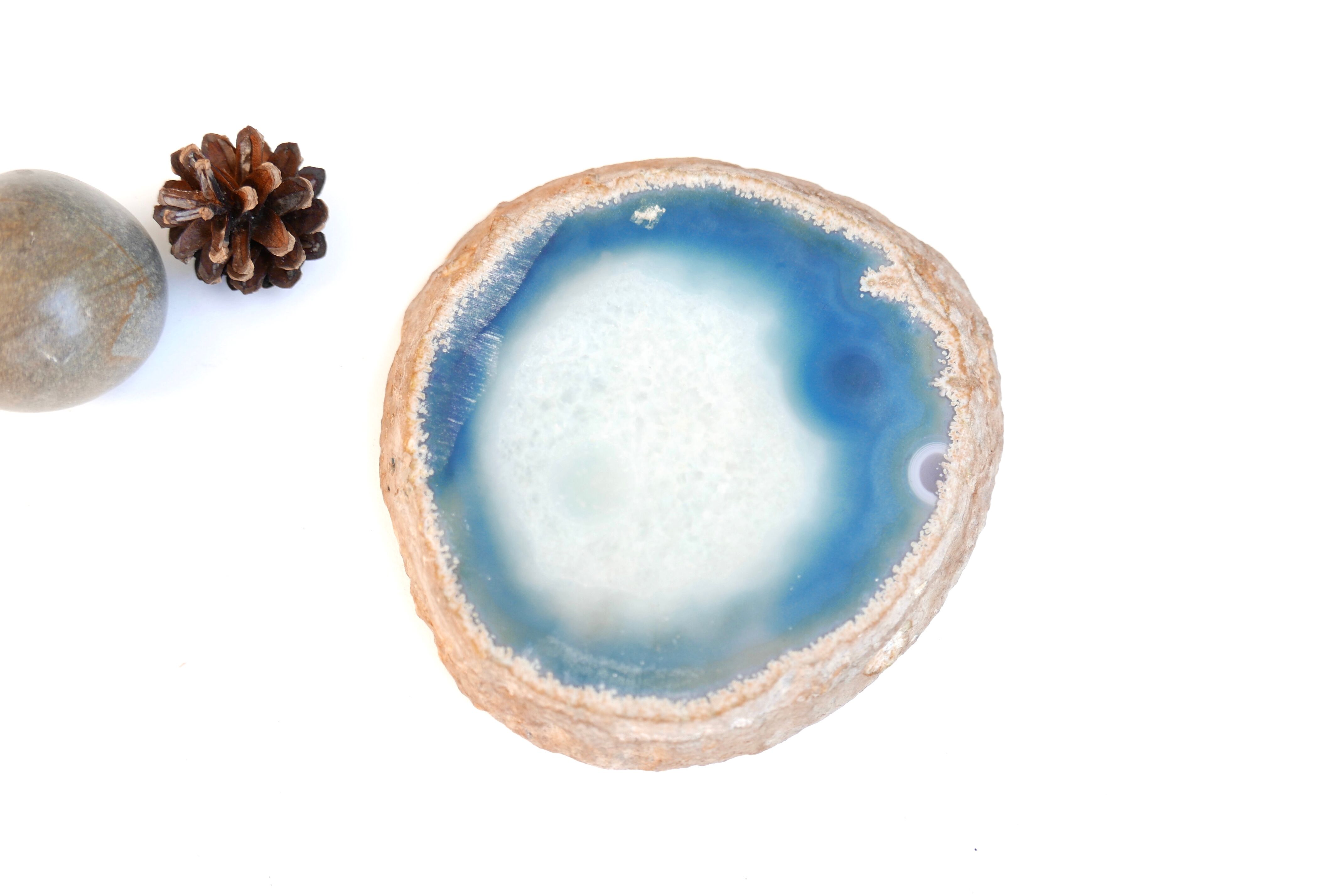 Empty Pocket blue agate cup, early 1970s