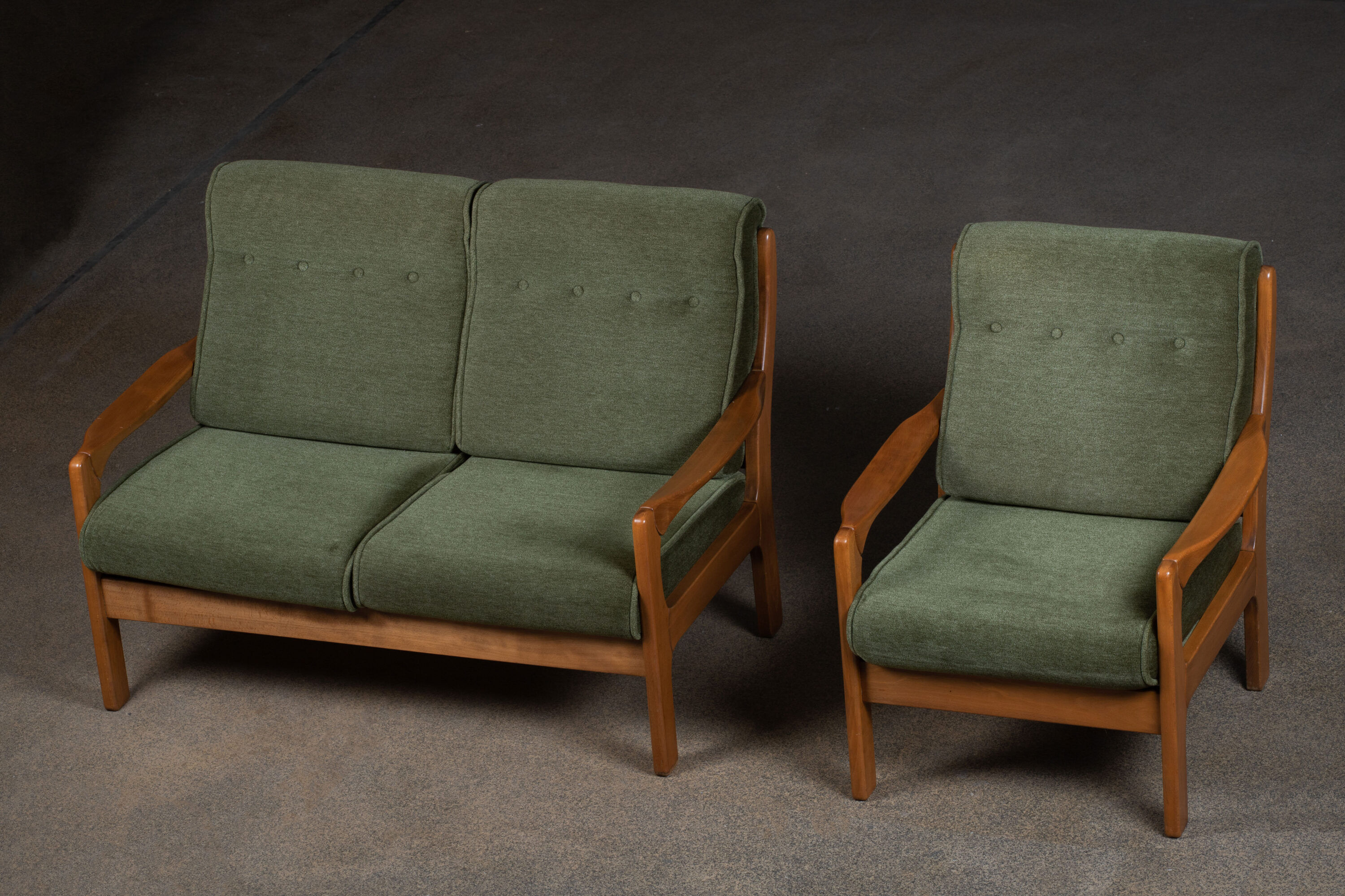 Vintage Scandinavian two-seater sofa