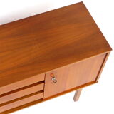 Vintage mid century modern minimalist sideboard in walnut, 1960s