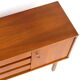 Vintage mid century modern minimalist sideboard in walnut, 1960s