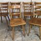 Set of 6 solid beech chairs by Adolf Schneck