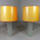 Set of 2 large glass table lamps 1960’s