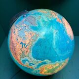 Lampe globe en verre Duo Welt Im Raum vintage des années 1980.