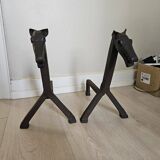 Chenet zoomorphe cheval Collection Bataillard