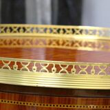 Pair of louis xv/louis xvi transition style marquetry bedside or living room tables