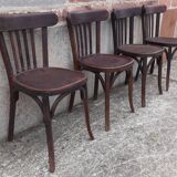 Chaises bistrot Baumann, années 50. (Lot de 4)