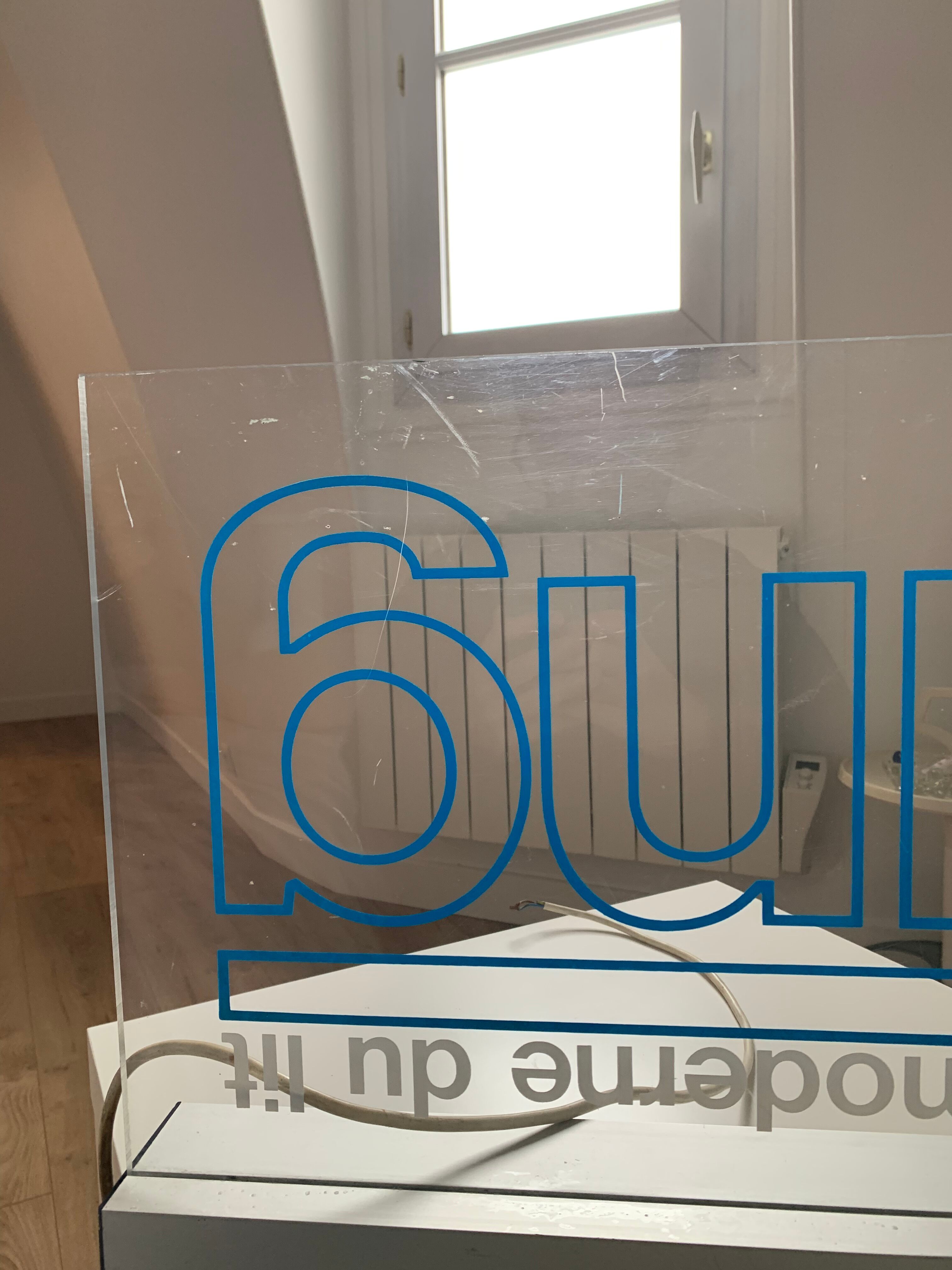 Illuminated vintage advertising sign