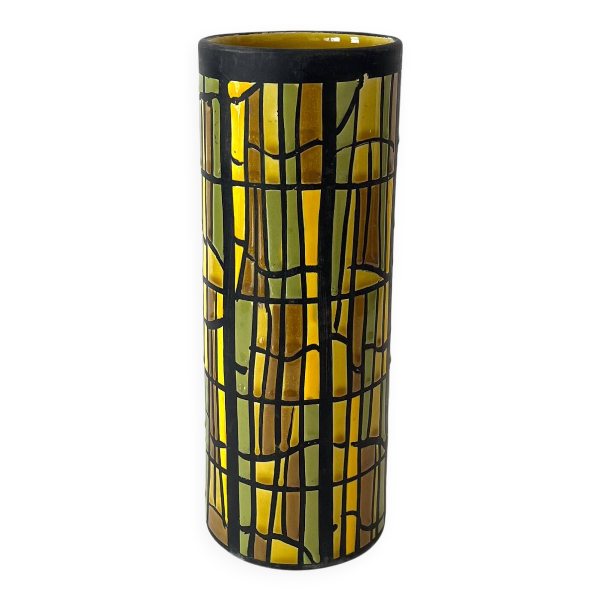 Alvino Bagni roll vase for Raymor – Italian glazed ceramic - MCM