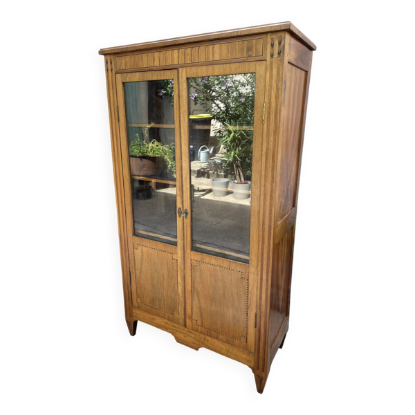 Petite bibliothèque vitrée Art Nouveau début XX siècle