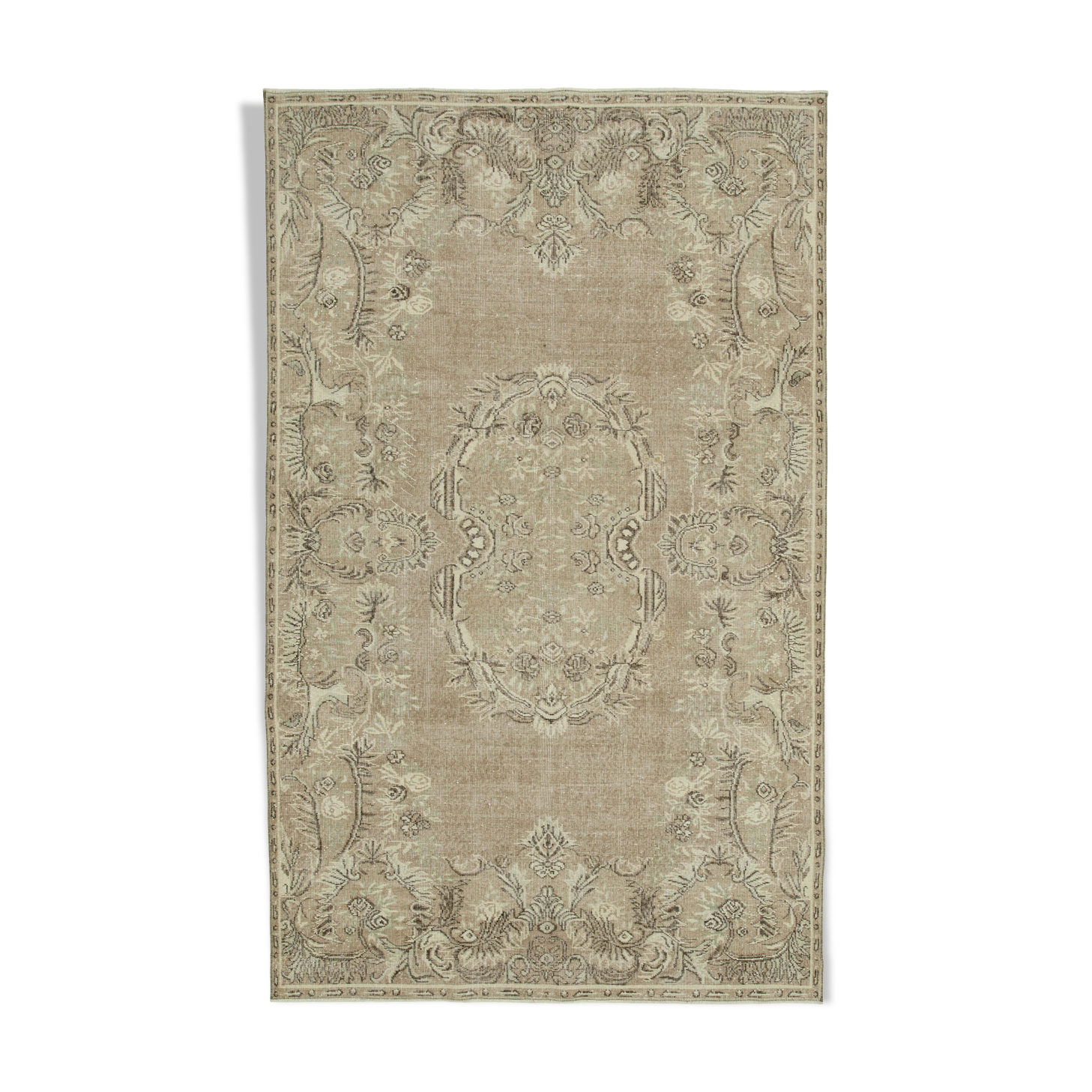 Handwoven unique anatolian beige rug 185 cm x 298 cm - 36743