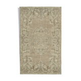 Handwoven unique anatolian beige rug 185 cm x 298 cm - 36743