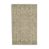 Tapis beige anatolien unique tissé à la main 185 cm x 298 cm - 36743