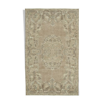 Tapis beige anatolien unique tissé à la main 185 cm x 298 cm - 36743