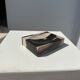 Symmetrical multicolored petrified wood soap dish