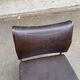Chaise scandinave cuir skaï et acier chromé 1970