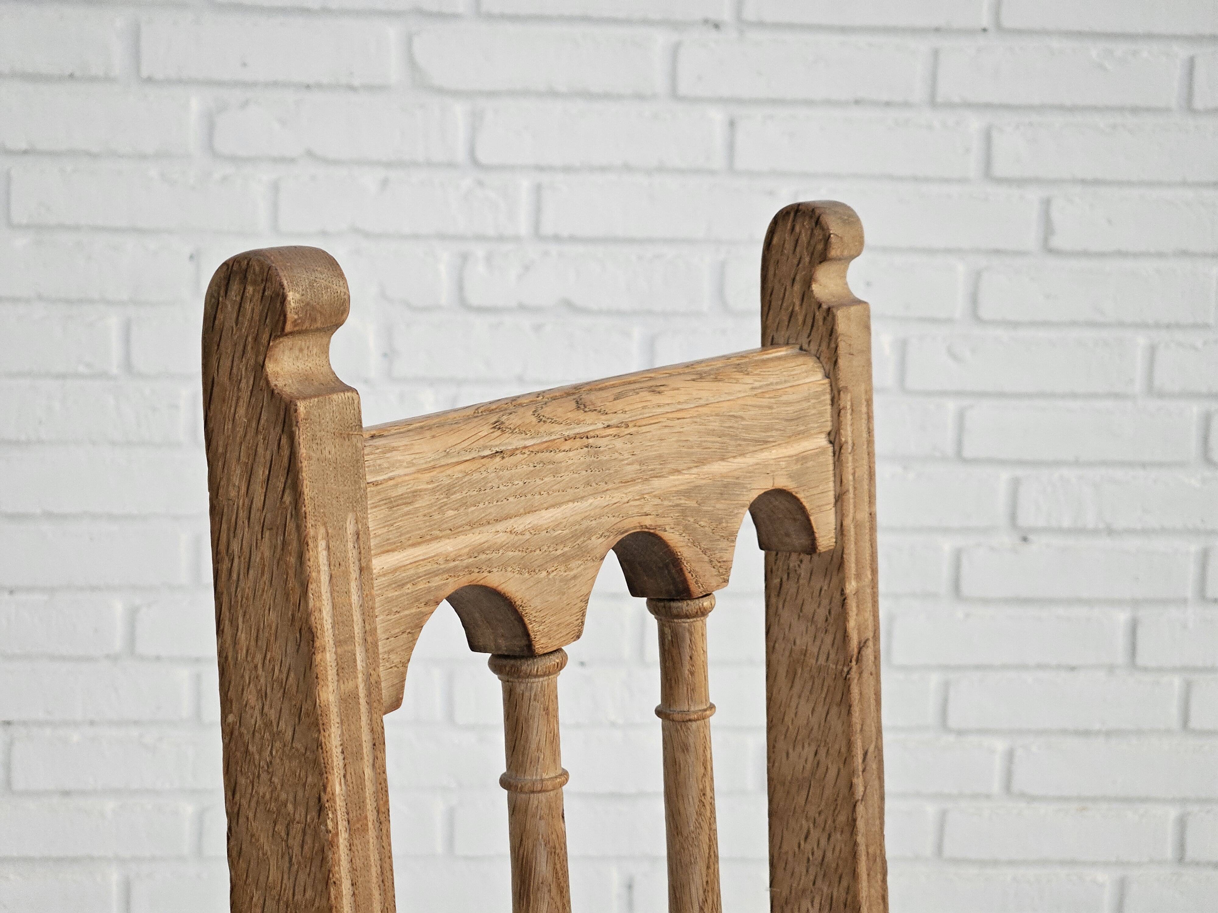 1950s, set 2 pcs of Danish dinning chairs, original good condition, oak wood.