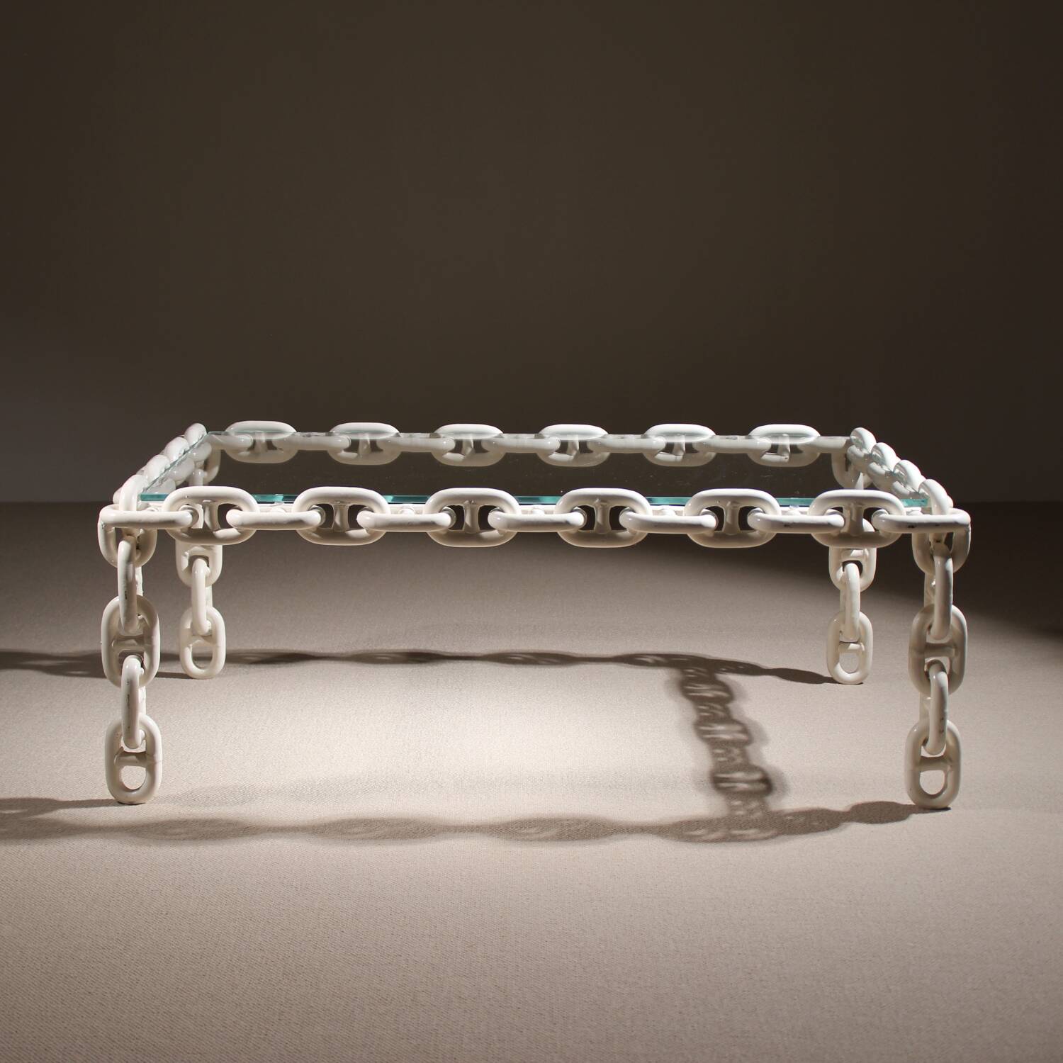 Brutalist Chain Link Coffee Table | France 1970s