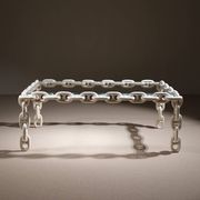 Brutalist Chain Link Coffee Table | France 1970s