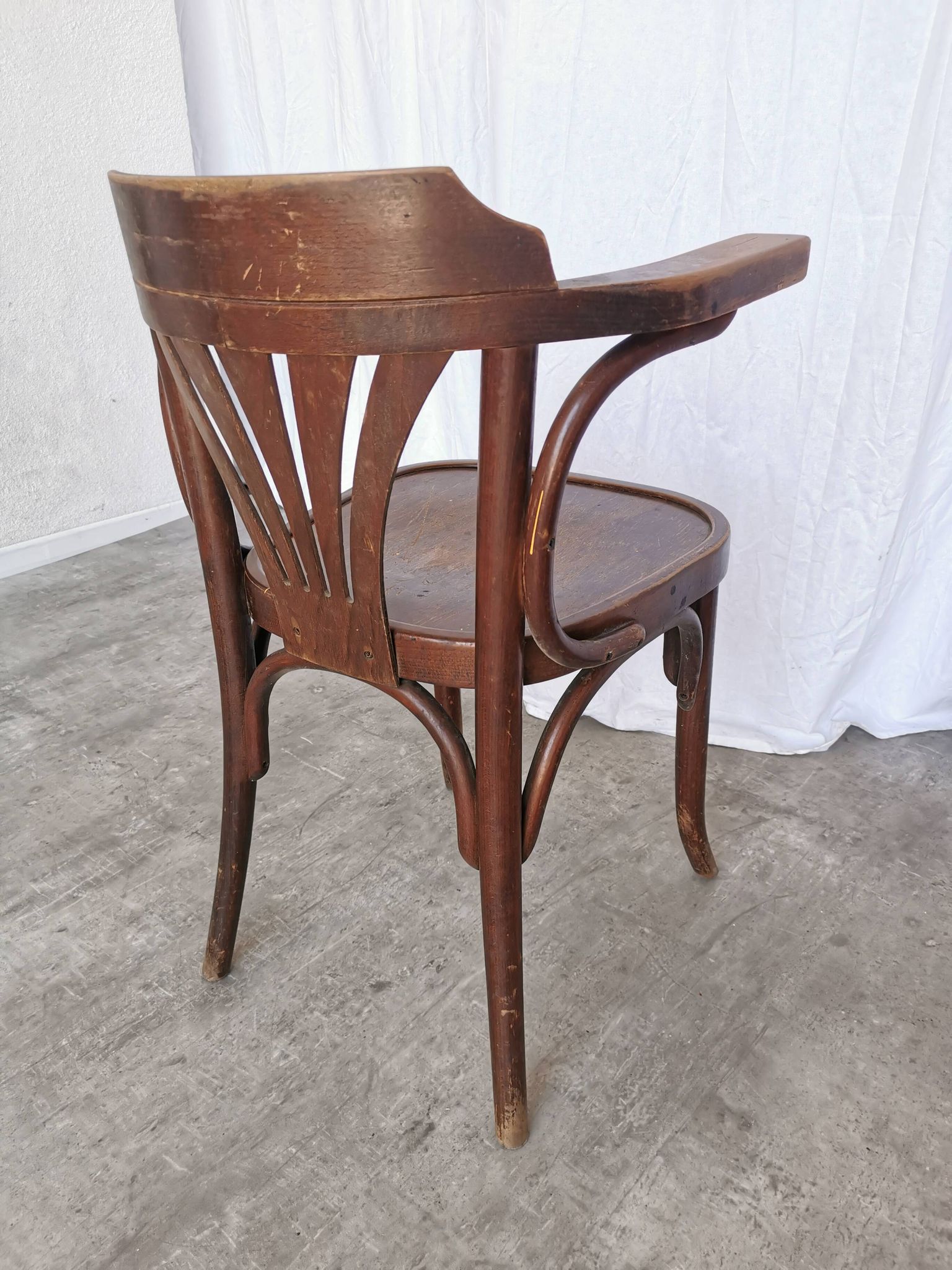 Vintage Bentwood Dining Chair: Mid-Century Thonet Style Armchair