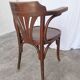 Chaise de salle à manger vintage en bois courbé : fauteuil style Thonet du milieu du siècle