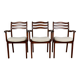 Office chairs vintage beige boucle - set of 3