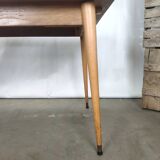 Dining table light oak foot vintage compass