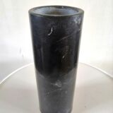 Cylindrical vase roll in black Carrara marble