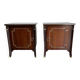 Pair of Occasional Tables with Mahogany Doors and Brass Inlays. Work F