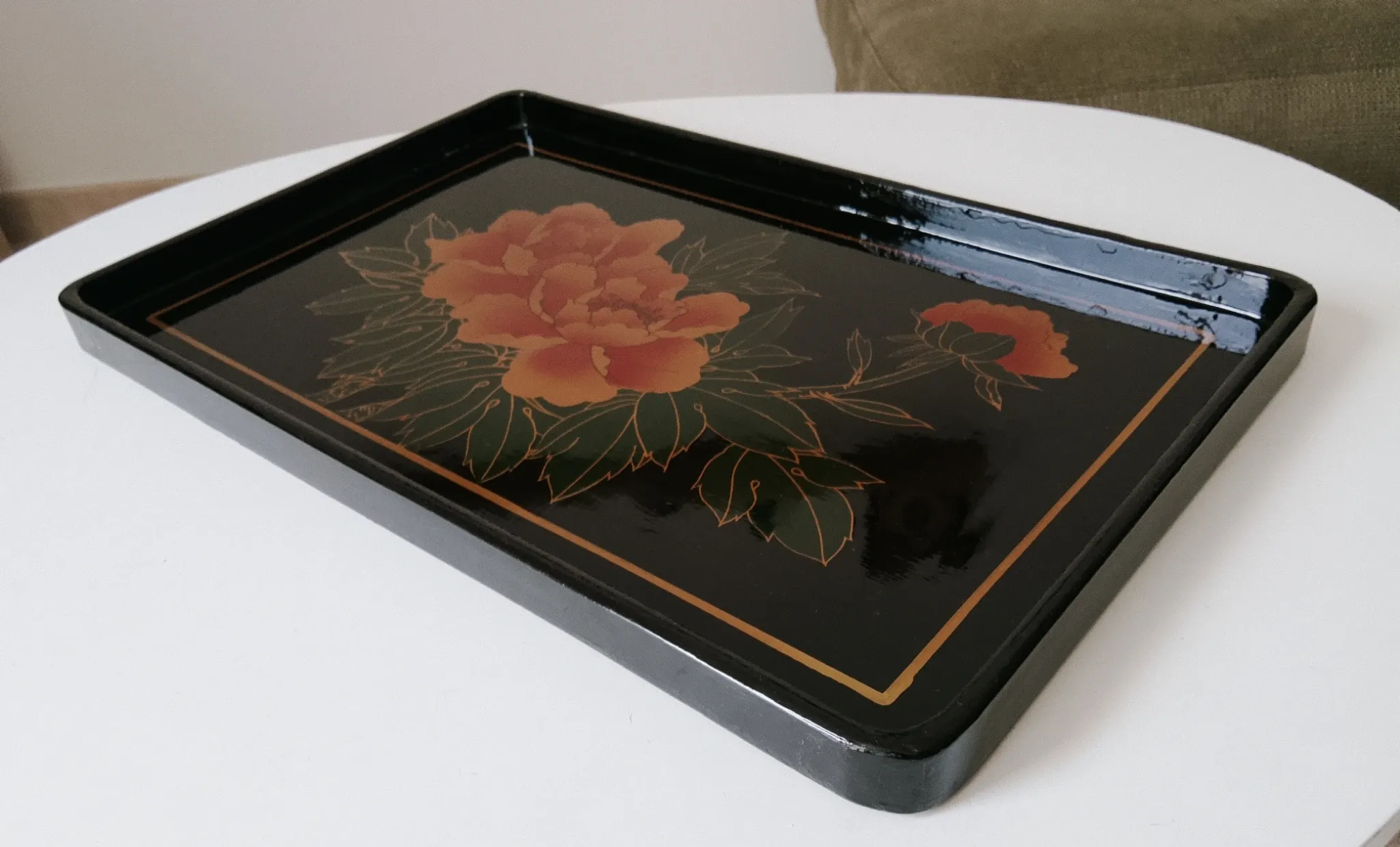 Vintage service platter in Japanese style from the 70s/80s.