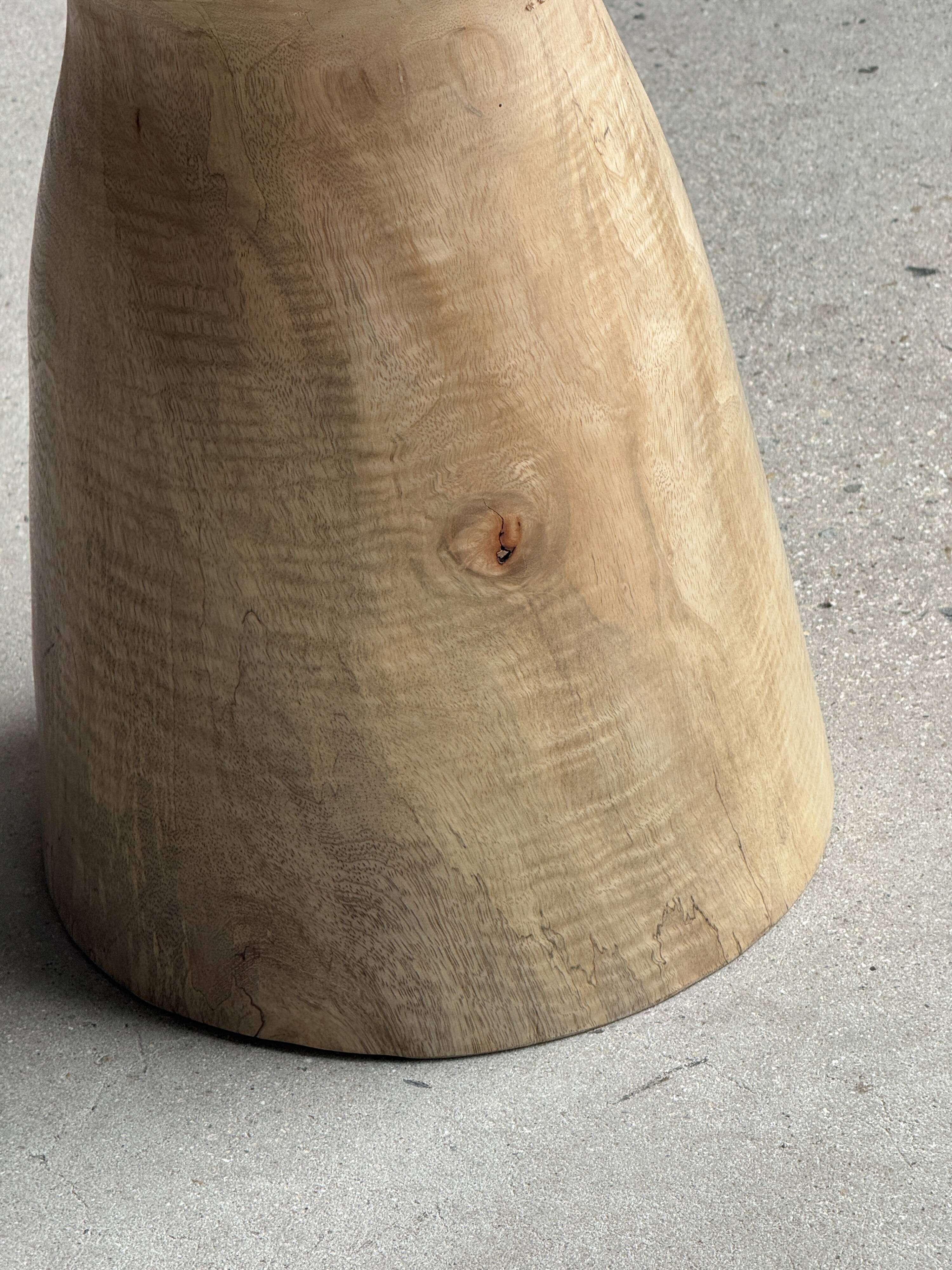 Stool, side table, end table in natural solid mango wood.