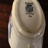 Blue rose sauce boat Digoin Sarreguemines