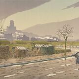 Lithograph by Henri Rivière The Fortifications