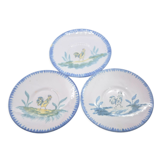 Service assiettes en porcelaine pour deux personnes (6 assiettes) décor de  houx Nuvole di Stoffa