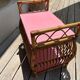 Coffre rotin vintage