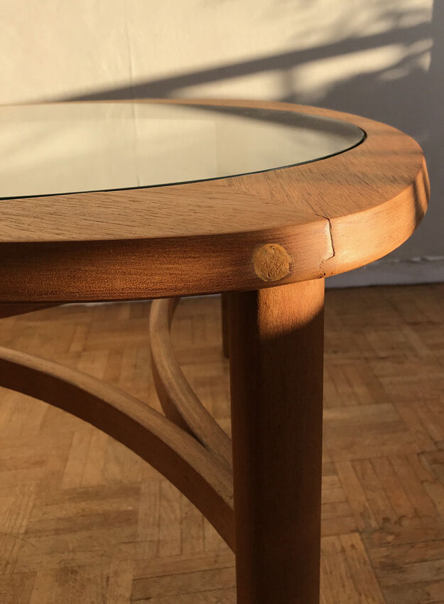 Teak and glass coffee table, Nathan edition of the 1960