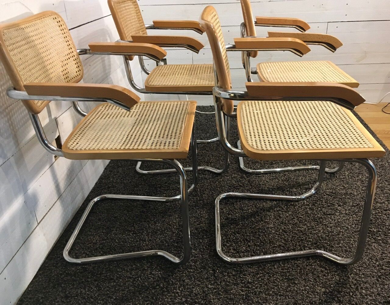 Set of 4 armchairs 1980