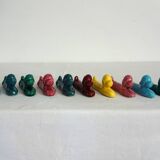 12 vintage Vallauris ceramic knife holders