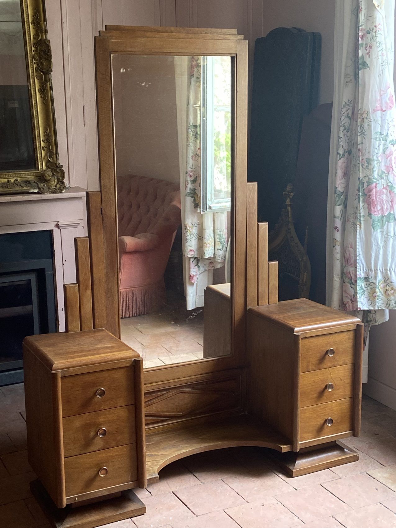 Art Deco dressing table in solid oak – 1920s/1930s